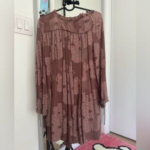Aritzia satin pink dress